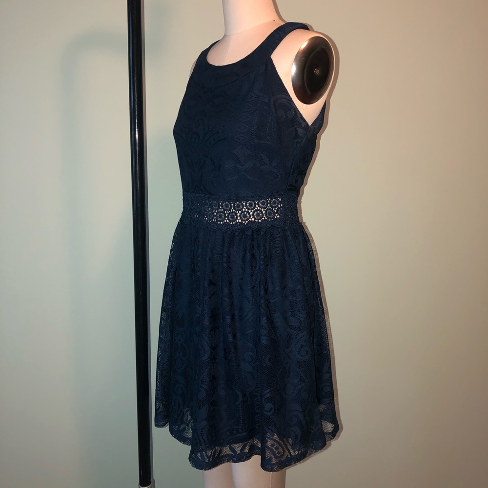 Blue lace dress
